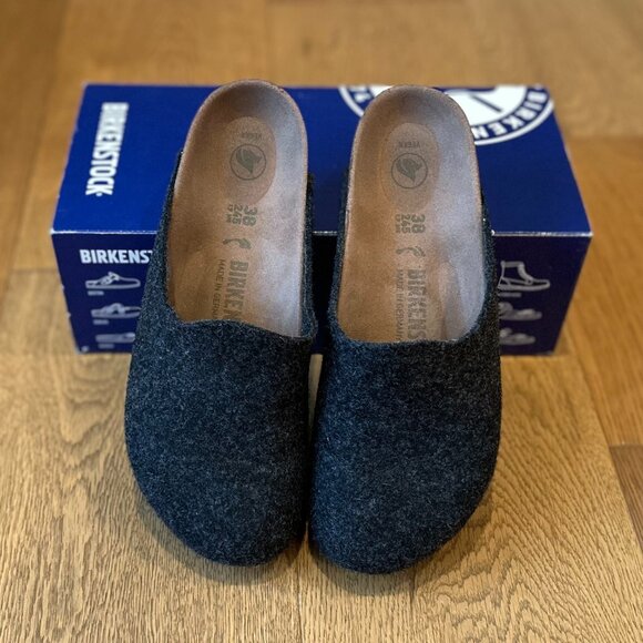 Birkenstock Amsterdams BS Anthracite Felt Slipper Clogs (Anthracite Grey) - Picture 10 of 16